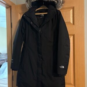 The North Face Black Jacket with Faux Fur Hood